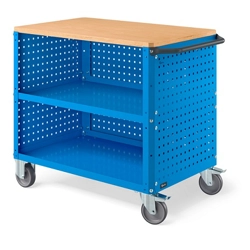 vendita online Carrello clever 1016 large mm.1024x615x870h - blu ral5012 Carrelli e Contenitori Per Officina - Moduli Per Carrelli Fami